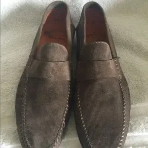 Santoni | Shoes | Santoni Brown Suede Perforated Unlined  display picture 3